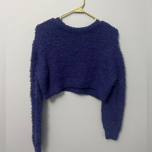 Fuzzy royal blue sweater!!